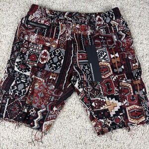 Rockstar Original Tapestry Shorts Mens XL 30 Geometric Aztec Retro Style NWT